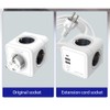 Anyutai 5-Hole Socket Cube with USB charger, 250 V 16