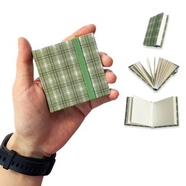 Waveaura Mini Travel Watercolor Palette Set 12Wells Small Empty Portable Water Color Painting Tin Kit with Lid, 6x6 cm Pocket Watercolor Sketchbook 20 Sheets, 140lb, Refillable Brush Pen