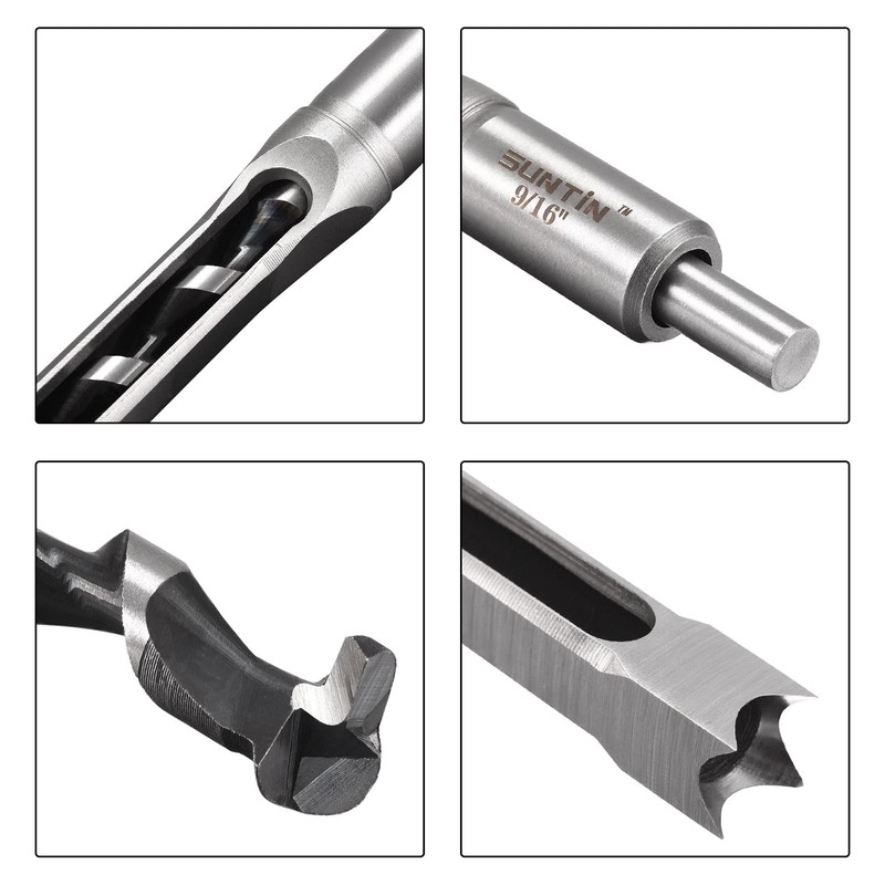 uxcell Square Hole Drill Bits for Wood 9/16" x 210mm
