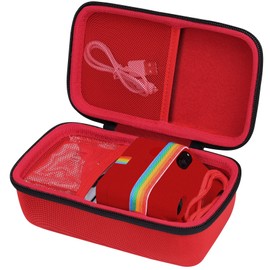 Khanka - Funda rígida de repuesto para cámara Polaroid Go Instant Mini, solo funda, Rojo -, Estuche rígido
