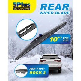 5 PLUS® 10 Inch Rear Wiper Blade Fits Roc Lock 3 Wiper Arm (1PC PVC Pack),Replacement for Honda 2023-2024 CRV,2021-2016 HRV/2018-2014 Infiniti QX80 Back Windshield Wiper Original OEM Quality