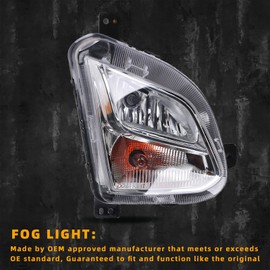 Right Fog Lights Compatible With 2018 2019 2020 Chevy equinox Passenger Side Fog Lamp With Signal Light (Right)