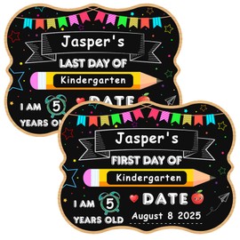 HEYINSHEN First & Last Day of School Chalkboard Back to Schools Board Signs First & Last Days of School Sign Double Sided Back to Schools Signs for Kids Girls Boys Preschool Kindergarten Photo Props