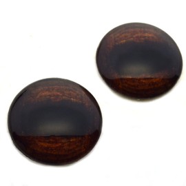 Megan's Beaded Designs Dark Brown Realistic Horse Glass Eyes Animal 6mm to 60mm Jewelry Pendant Cabochons Art Doll Equine Taxidermy Polymer Clay Sculpture Making (30mm)