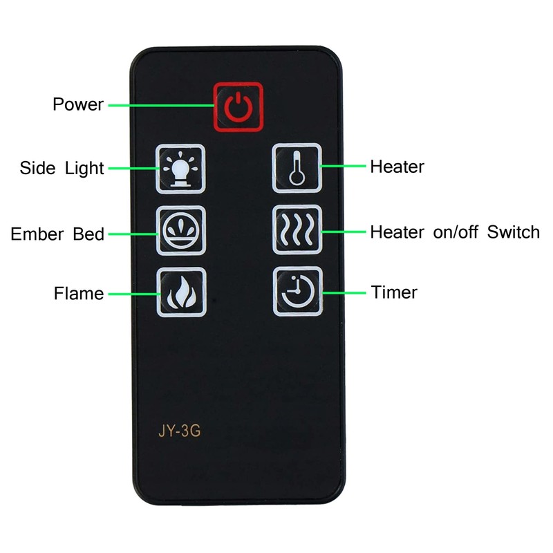 GENGQIANSI Replacement for Muskoka Electric Fireplace Heater Remote Control JY-3G