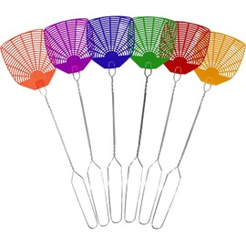 Supreme Bug & Fly Swatter 6-Pack – Braided Metal Handle 6 Pack Fly Swatters, Multi Pack Colors, – for Indoor/Outdoor – Flyswatter (21 inch- Set of 6)