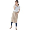 JOYAIYI Apron, Cafe Style, 2 Pockets, Natural Linen, Simple, Unisex,