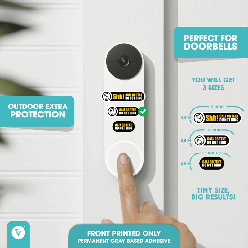 Tiny Call or Text Do Not Ring Stickers | 3