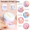 Yueshop Soft Full Cover Nail Tips Glue Gel Nail Set