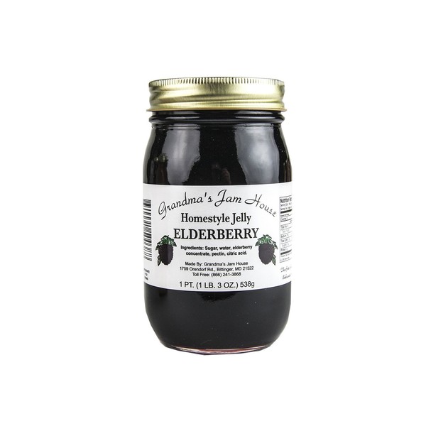 Homestyle Elderberry Jelly - One Pint - Grandma's Jam House