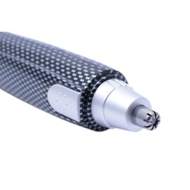 Luxitude Precision Ear & Nose Hair Mens Grooming Trimmer - All-in-One Cordless Design, Steel Blades & Carbon Fiber Finish