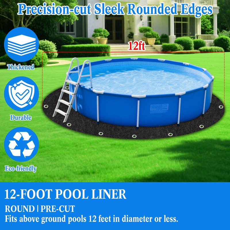 YVVZHOU PANN 300G/M² Thicker Round Pool Pads for Above Ground