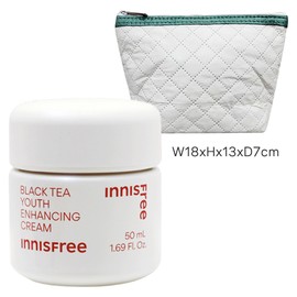 Innisfree Black Tea Youth Enhancing Cream + Pouch Bag / 이니스프리 블랙티 유스 인핸싱 크림+파우치가방