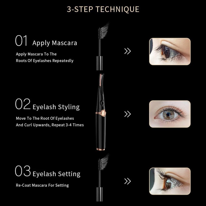 Heated Eyelash Curler Electric Eyelash Curler Professional Mini USB Rechargeable