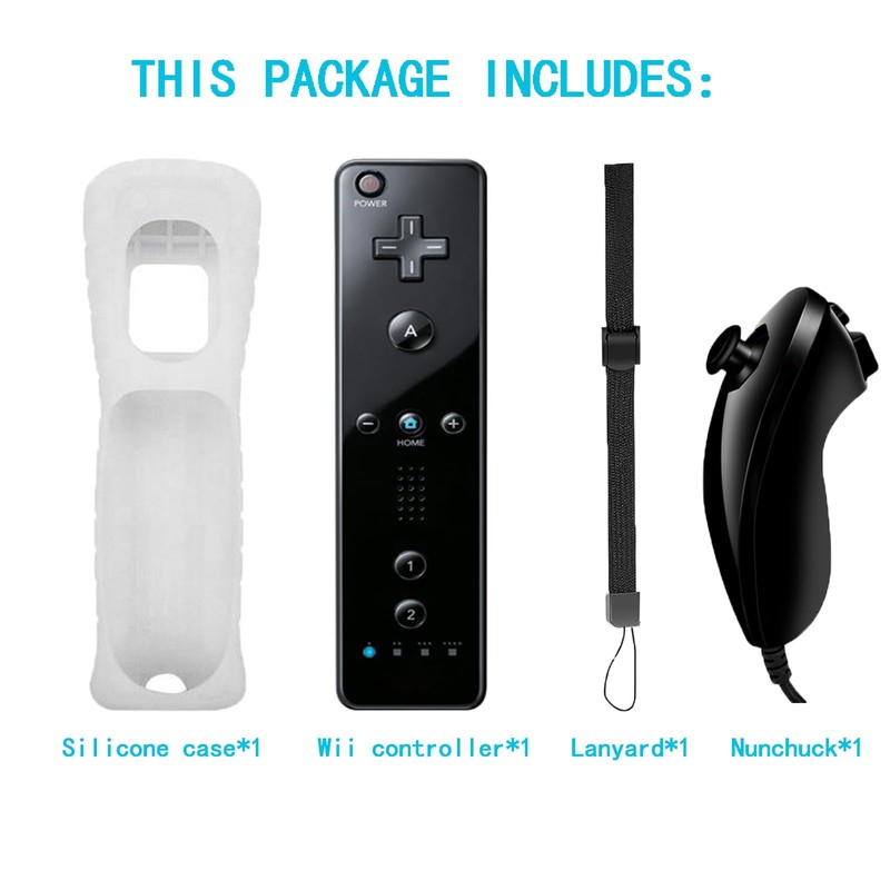 Wii Remote Controller,Wii Controller With Nunchuck Compatible with Wii/Wii U