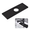 UFURMATE Tap Plate, Black Stainless Steel Hole Cover Deck Plate