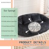 MOONMISS Bean Bag Sofa, Comfy Loveseat Sofa with 2 Pillows,