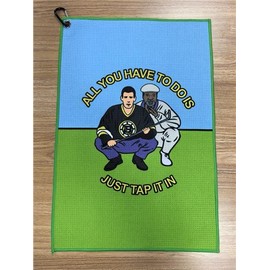 K9King Funny Golf Towel – All You Have to Do is Just Tap It in | Ultra Absorbent Microfiber Golf Accessories for Men & Women | Quick Dry Durable Golf Bag Towel for Clubs, Fun Golfing Experience