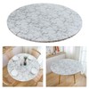 Fenteer Round Fitted Tablecloth with Flannel Backing, Waterproof Wipeable Table