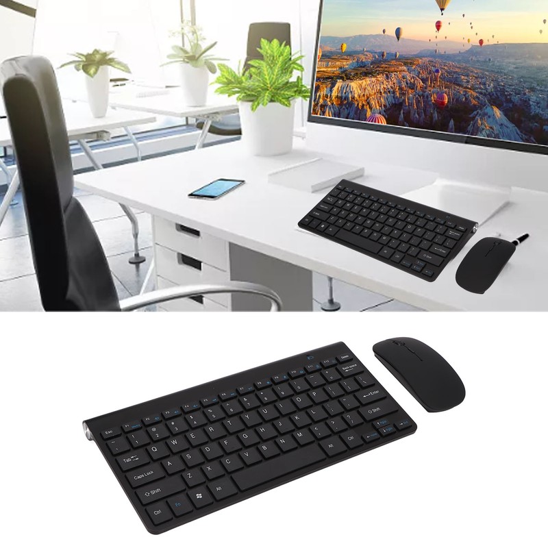 2.4G Wireless Keyboard Mouse Combo 78 Keys UV Screen Printing