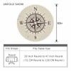 AOYEGO Compass Round Tablecloth 60 Inch Pointer Direction Nautical Adventure