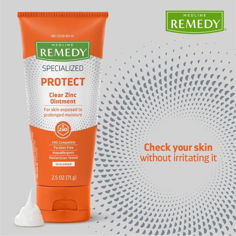 Medline Remedy Specialized Clear Zinc Oxide Ointment (2.5 oz Tube),