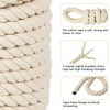 White Natural Cotton Rope, Twisted 3 Strand Cotton Rope 1/2