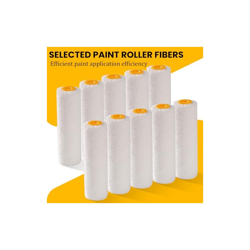 Mister Rui Paint Rollers, 5 Pack, 9 Inch Paint Roller