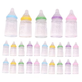 MERRYHAPY Mini Plastic Bottle Toys 30pcs Miniature Bottle Ornaments for Boys and Girls Shower Favors