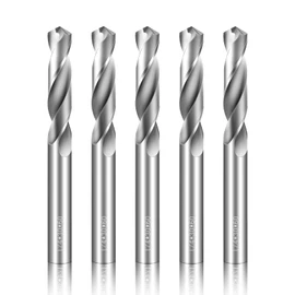 1/4" Drill Bits Solid Carbide Drill Bits, Tungsten Carbide Drill Bit Set, Metal Drill Bit Set for Stainless Steel Hardened Steel Cast Iron Alloy Copper, 5 Pcs