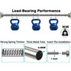 Brushed Nickel Shower Rod with 12 Hooks, Adjustable Length Range