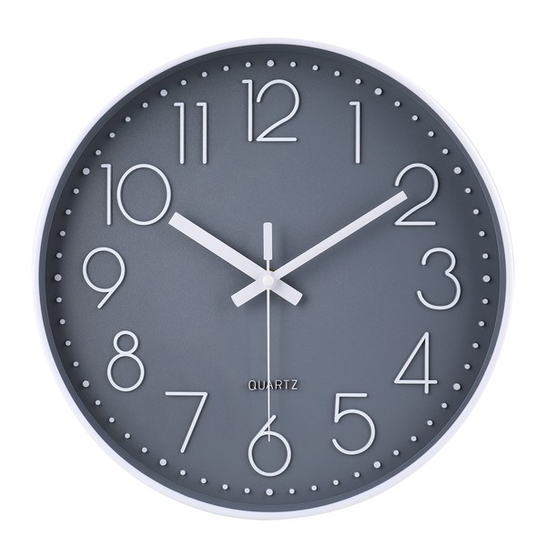 jomparis Radio-Controlled Clock 30 cm, Grey