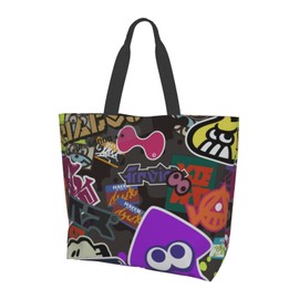 JMI Anime Character Goods, Popular Body Bag, Mother's Bag, Shopping Bag, Large Capacity, Women's Tote Bag, Bear Play, Handbag, Cosmetic Bag, Eco Bag, Shopping Bag, Lightweight, Durable, One-Shoulder Convenience Bag, Width 19.7 x Height 15.7 inches (50 x 40 cm), Thickness 5.9 inches (15 cm)