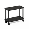 Furinno Turn-N-Tube Modern Rectangle End Table, Side Table with Casters,