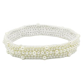 Felt Panama Hats Classic Wide Brim Fedoras Dress Hat (Pearl Band)