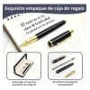 Bolígrafo Wiknices de Acero con Recambios y Estuche, Pack de