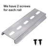 mxuteuk 3pcs DIN Rail Grooved Aluminum RoHS 100mm Length 35mm