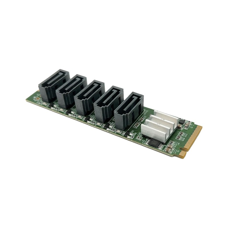 Expert Oriented Interface SATA3 x 5 Ports Expansion M.2 Card