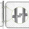 Insaga 2 Pack 2-3/8'' Chain Link Fence Gate Post Hinge,