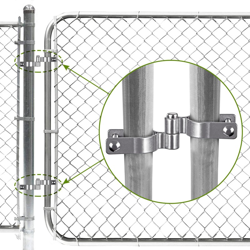 Insaga 2 Pack 2-3/8'' Chain Link Fence Gate Post Hinge,