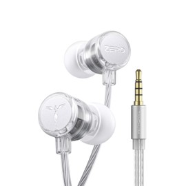 TANCHJIM Zero Ultimate in-Ear High Sound Quality Wired HiFi Round Hole Universal Earphone Wired Earphones Headphones Gaming IEM Earburds (3.5mm with Mic)
