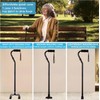LIXIANG Quad Cane,Walking Cane with 4-Pronged Base for Extra Stability,Foam