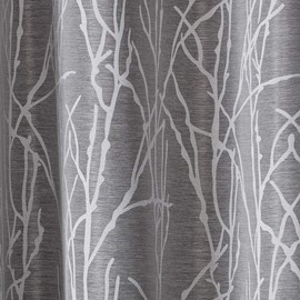 Exclusive Home Finesse Grommet Top Curtain Panel Pair, Ash Grey, 54x96