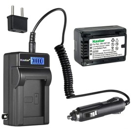 Kastar 1-Pack VW-VBT190 Battery and LCD AC Charger Compatible with Panasonic HC-V160, HC-V160K, HC-V160GK, HC-V180, HC-V180K, HC-V180GK, HC-V201, HC-V201K, HC-V210, HC-V210M, HC-V210GK, HC-V210MGK