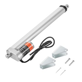 Happybuy 12V Linear Actuator, 12 Inch High Load 330lbs/1500N Linear Motion Actuator with Mounting Bracket & IP54 Protection, Black