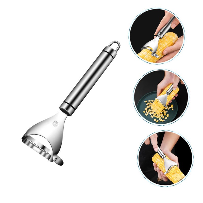 Alipis Corn Removers Sturdy Stainless Steel Peeler Tool for Corn