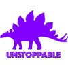 Stegosaurus Bedroom Wall Decal - "Unstoppable" Dinosaur Quote for Bedroom