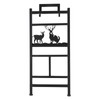 COOBL Firewood Rack Holder with Fireplace Tools,Brush, Shovel, Tong, Hook,Metal