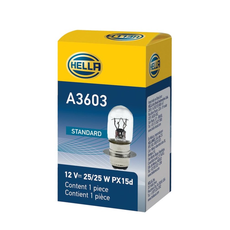 HELLA A3603 Miniature Standard Bulb, 12V, 25/25W