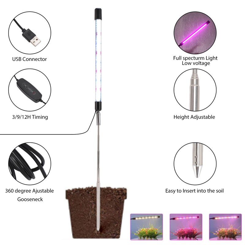 48 LEDs Plant Lamp with 4H 8H 12H Timing 6